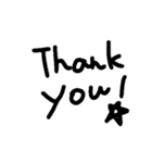 シンプルな英語 (手書き)（個別スタンプ：5）