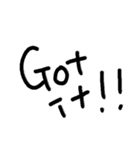 シンプルな英語 (手書き)（個別スタンプ：13）