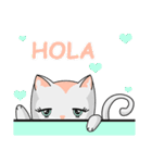 HOLA CHABBY CAT (Spanish)（個別スタンプ：1）