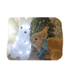 rabbit happy stamp（個別スタンプ：3）
