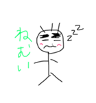 太眉のキャラクターの日常スタンプ（個別スタンプ：6）