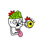 Neon Brain Skull（個別スタンプ：1）