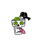 Neon Brain Skull（個別スタンプ：3）