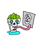 Neon Brain Skull（個別スタンプ：12）
