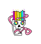 Neon Brain Skull（個別スタンプ：17）