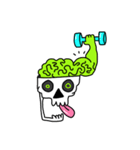Neon Brain Skull（個別スタンプ：22）