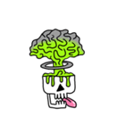 Neon Brain Skull（個別スタンプ：31）