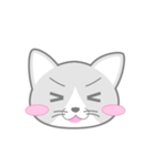 どうぶつ百面相（ねこ）（個別スタンプ：2）