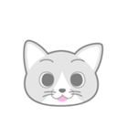 どうぶつ百面相（ねこ）（個別スタンプ：4）