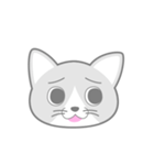 どうぶつ百面相（ねこ）（個別スタンプ：6）
