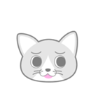 どうぶつ百面相（ねこ）（個別スタンプ：14）