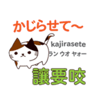 食いしん坊な猫 日本語台湾語（個別スタンプ：22）