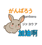 ウサギの気持ち 日本語台湾語（個別スタンプ：3）