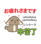 ウサギの気持ち 日本語台湾語（個別スタンプ：5）
