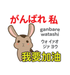 ウサギの気持ち 日本語台湾語（個別スタンプ：9）