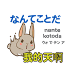 ウサギの気持ち 日本語台湾語（個別スタンプ：13）