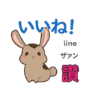 ウサギの気持ち 日本語台湾語（個別スタンプ：21）