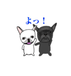 フレンチブル 『ぶん太』と『あられ』（個別スタンプ：3）