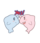 Cute Dolphin and Cute Shark（個別スタンプ：3）