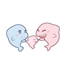 Cute Dolphin and Cute Shark（個別スタンプ：18）