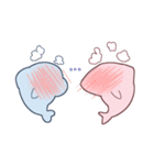 Cute Dolphin and Cute Shark（個別スタンプ：19）