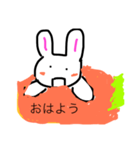 うさぎちゃんのあいさつときもち（個別スタンプ：3）