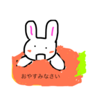 うさぎちゃんのあいさつときもち（個別スタンプ：4）