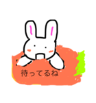 うさぎちゃんのあいさつときもち（個別スタンプ：5）
