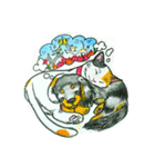 Peaceful daily routine of dogs and cats.（個別スタンプ：1）