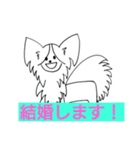パピヨンのリロ♪結婚、離婚、海外編（個別スタンプ：21）