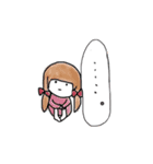 真顔女子と何かの生き物。（個別スタンプ：3）
