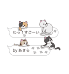 【あきら】猫だらけの吹き出し（個別スタンプ：7）