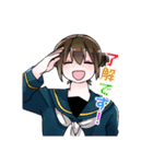 日常彩る晴佳くんと雨音ちゃん（個別スタンプ：34）
