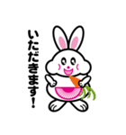 扇子うさぎ（個別スタンプ：12）
