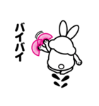 扇子うさぎ（個別スタンプ：35）