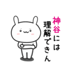 【神谷】さんが使うウサギ（個別スタンプ：38）