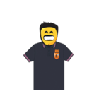man yellow face（個別スタンプ：8）