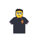 man yellow face（個別スタンプ：11）