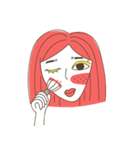 Red-Hair Drama Queen（個別スタンプ：4）