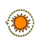 The sun is so hot.（個別スタンプ：5）