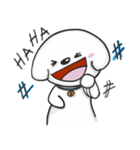 Pungza Happy little white dog（個別スタンプ：9）