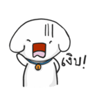 Pungza Happy little white dog（個別スタンプ：20）
