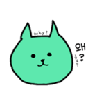 韓国語をしゃべる緑ネコ（個別スタンプ：19）