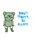 Happy Greeny Bear (Eng)（個別スタンプ：3）