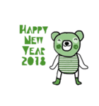 Happy Greeny Bear (Eng)（個別スタンプ：6）