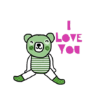 Happy Greeny Bear (Eng)（個別スタンプ：7）