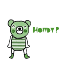 Happy Greeny Bear (Eng)（個別スタンプ：8）