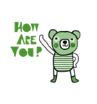 Happy Greeny Bear (Eng)（個別スタンプ：16）