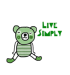 Happy Greeny Bear (Eng)（個別スタンプ：22）