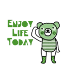 Happy Greeny Bear (Eng)（個別スタンプ：24）